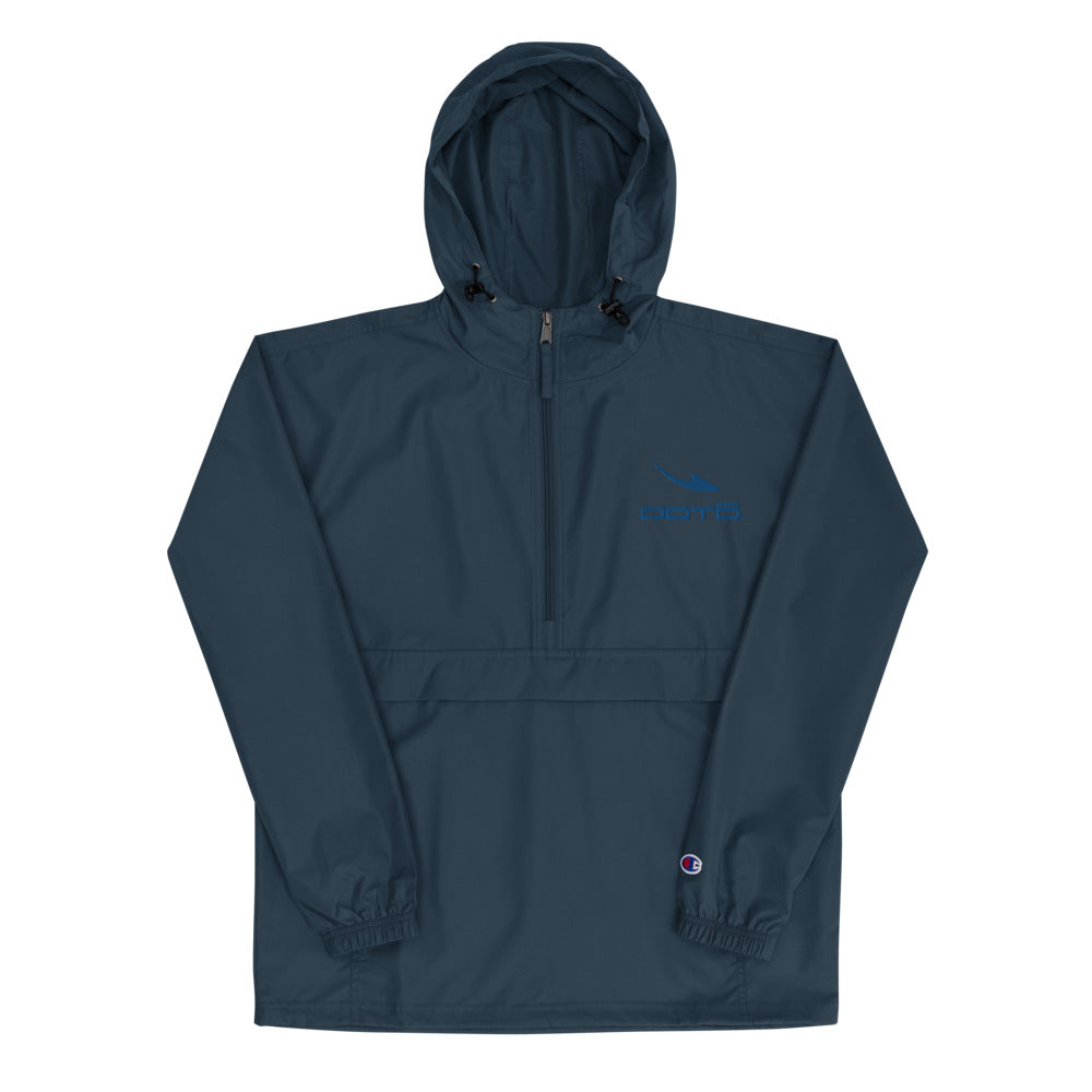 OOTO - DASH EN BLUE - Embroidered Champion Packable Jacket - fight wind and rain - 3 COLORS -