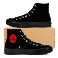 Thumbnail for OOTO - SF_D71 High Top Canvas Shoes - CLASSIC B & R - Black soles - 1 COLOR -