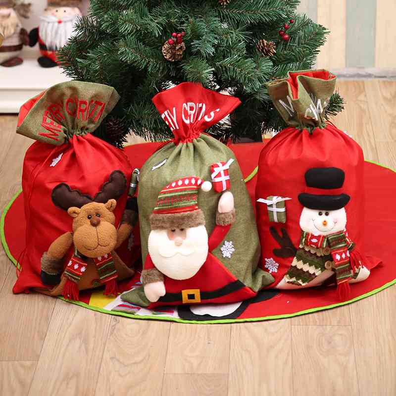 Drawstring Christmas Gift Bags - 22" - [5-10 DAY DELIVERY] - T - 3 TYPES/STYLES -