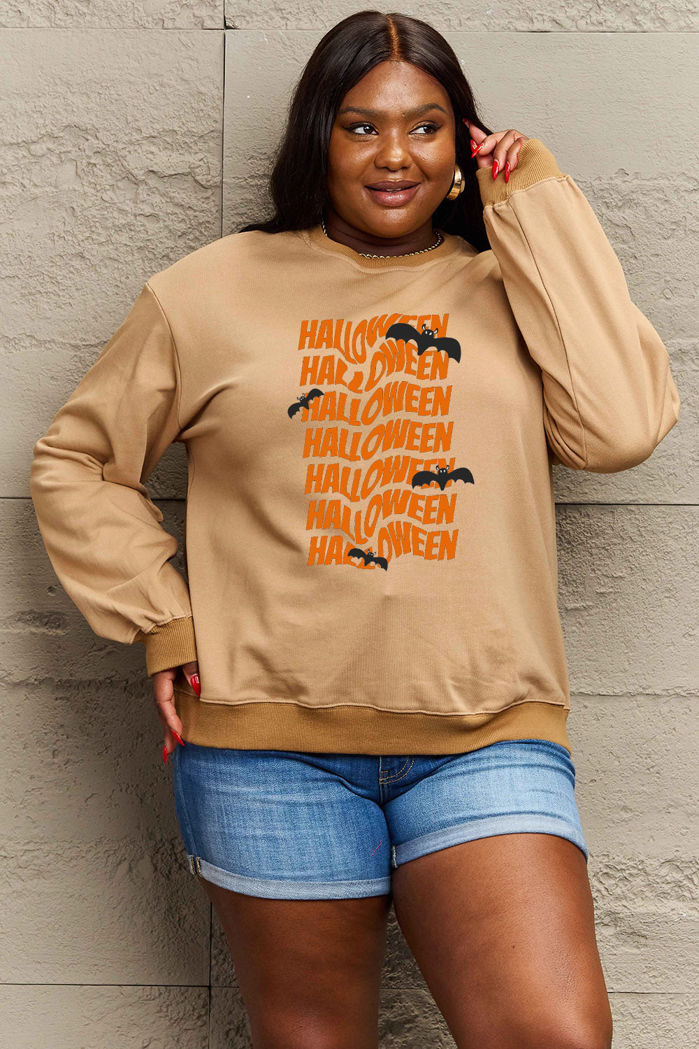 Simply Love Full Size HALLOWEEN Graphic Sweatshirt - SIZES S THRU 3XL - T - 6 COLORS -