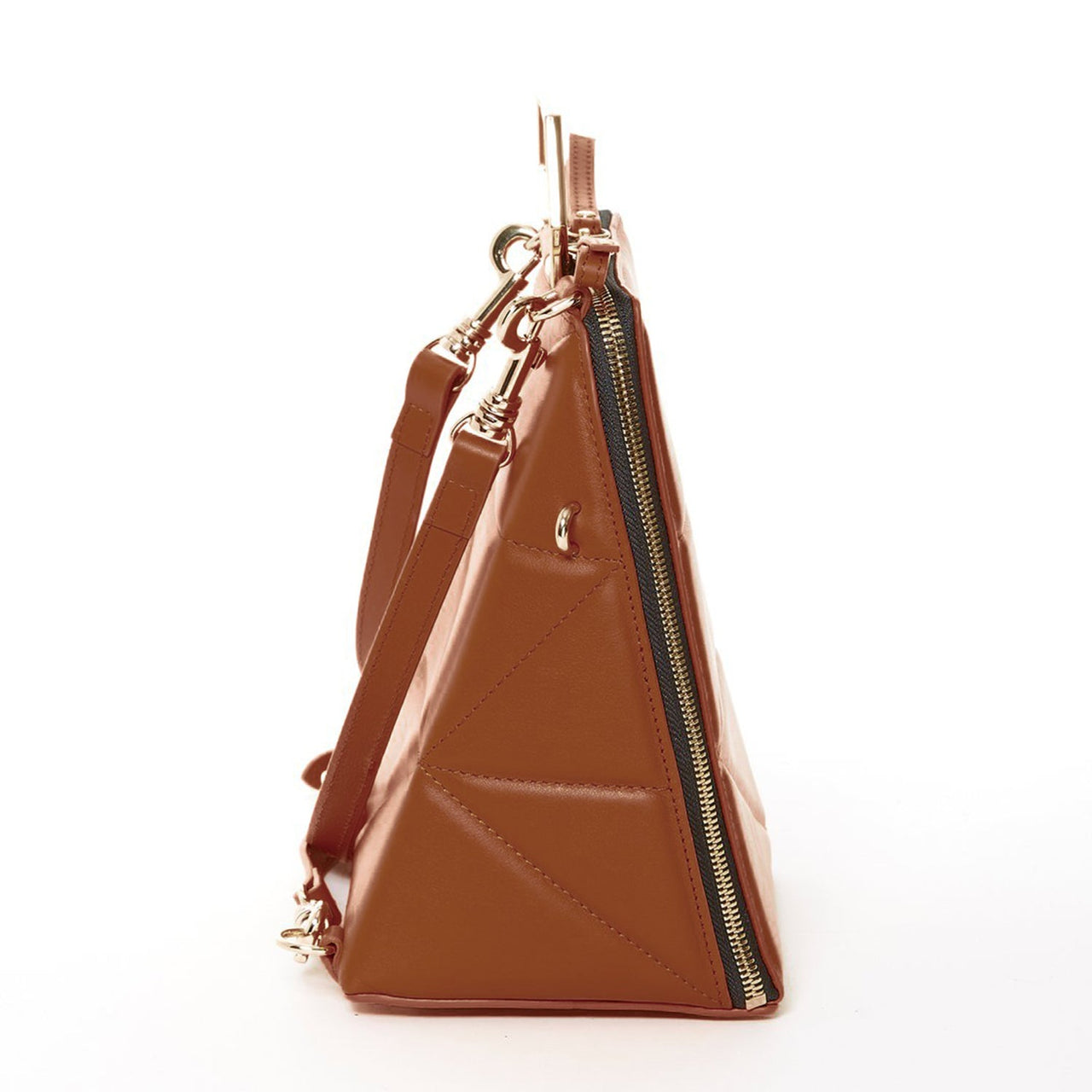 Heidi Brown Leather Backpack Purse -