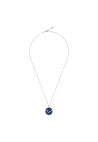 Thumbnail for Zodiac Lapis Lazuli Gemstone Star Constellation Pendant Necklace Silver Pisces -