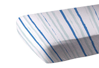 Thumbnail for Newcastle - Ocean Stripe Cotton Muslin Crib Sheet -