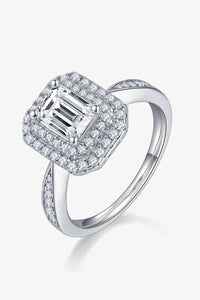 Thumbnail for Adored 1 Carat Moissanite 925 Sterling Silver Side Stone Ring