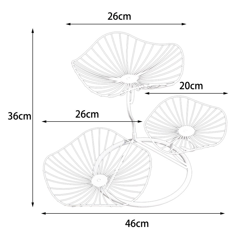 Iron Fruit Basket Stand - 3 Tier Fruit Trays - Cake Trays - Dessert / Snacks Trays - Vegetables - Snacks Storage Tray Stand - [28 DAY DELIVERY] - 11 COLORS/SHAPES/DESIGNS - CHECK 'EM OUT! -