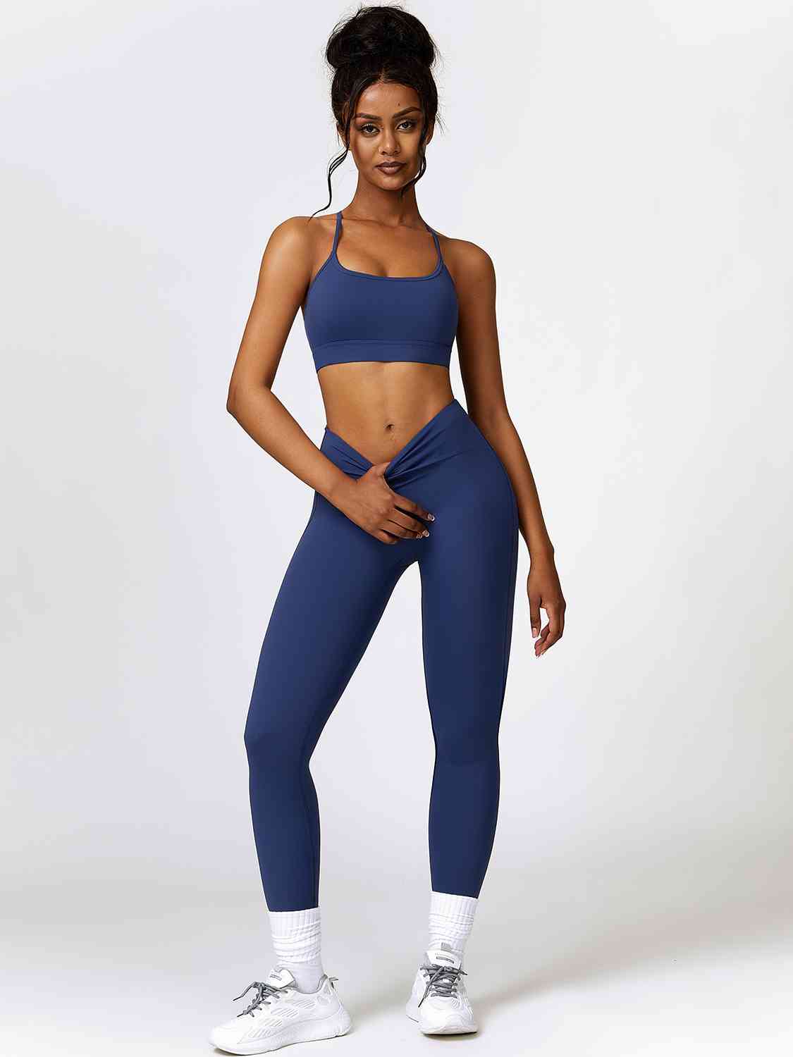 Sport Bra and Leggings Set - 2 PCS. - T - 5 COLORS -