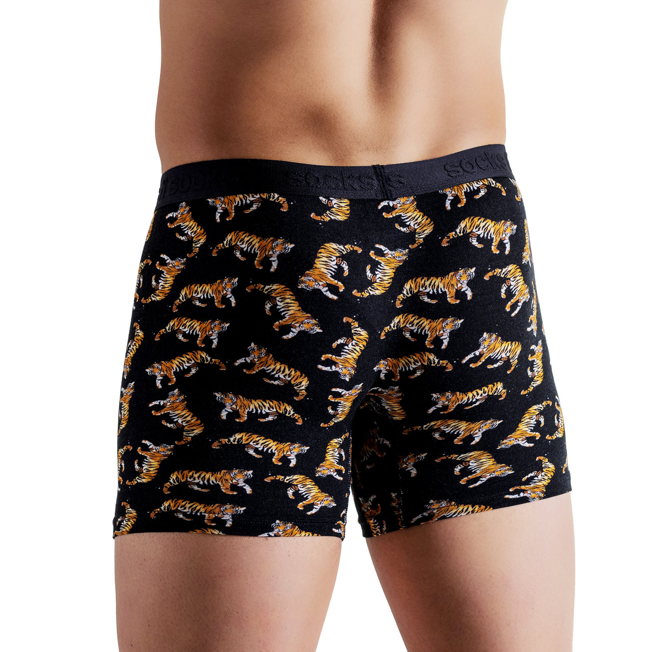 Men's Wild Tiger Boxer Brief - 1 COLOR -