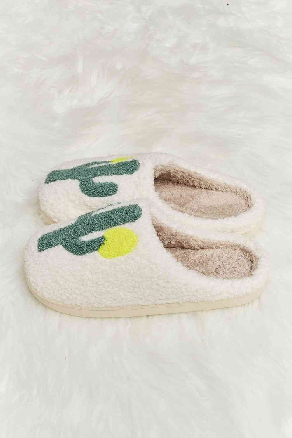 Melody Cactus Plush Slide Slippers - T - 1 COLOR -