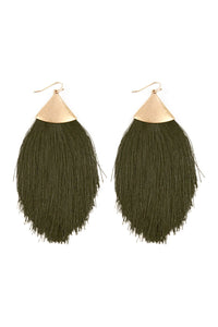 Thumbnail for Oversized Tassel Drop Earrings - 18 COLORS -