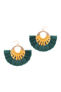 Thumbnail for Riah Fashion - Classic Fan Tassel Earrings - 7 COLORS -