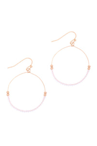 Thumbnail for Riah Fashion - Glass Bead Round Earrings - 6 COLORS