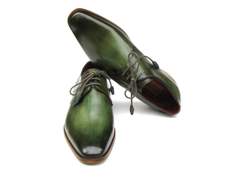 Paul Parkman - Men's Green  Derby Shoes -