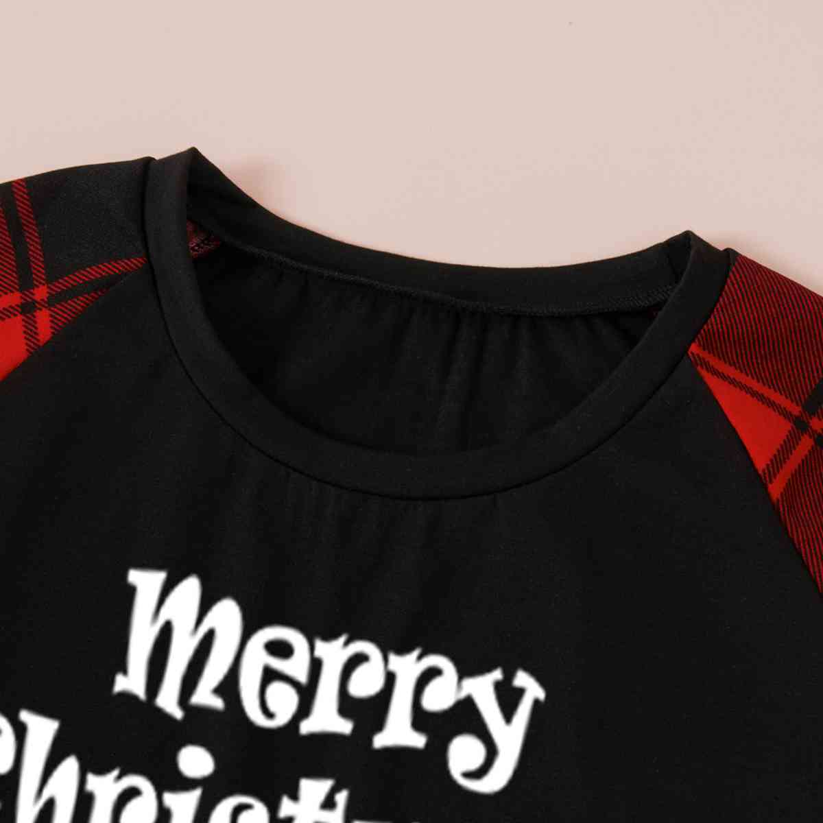 MERRY CHRISTMAS Graphic Top and Plaid Pants Set - T - SOLD BY SIZE / 2 PCS. - 4 SIZES -