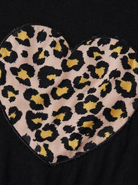 Thumbnail for Leopard Heart Graphic Top and Pants Set - 2 PCS. - T - 2 COLORS -