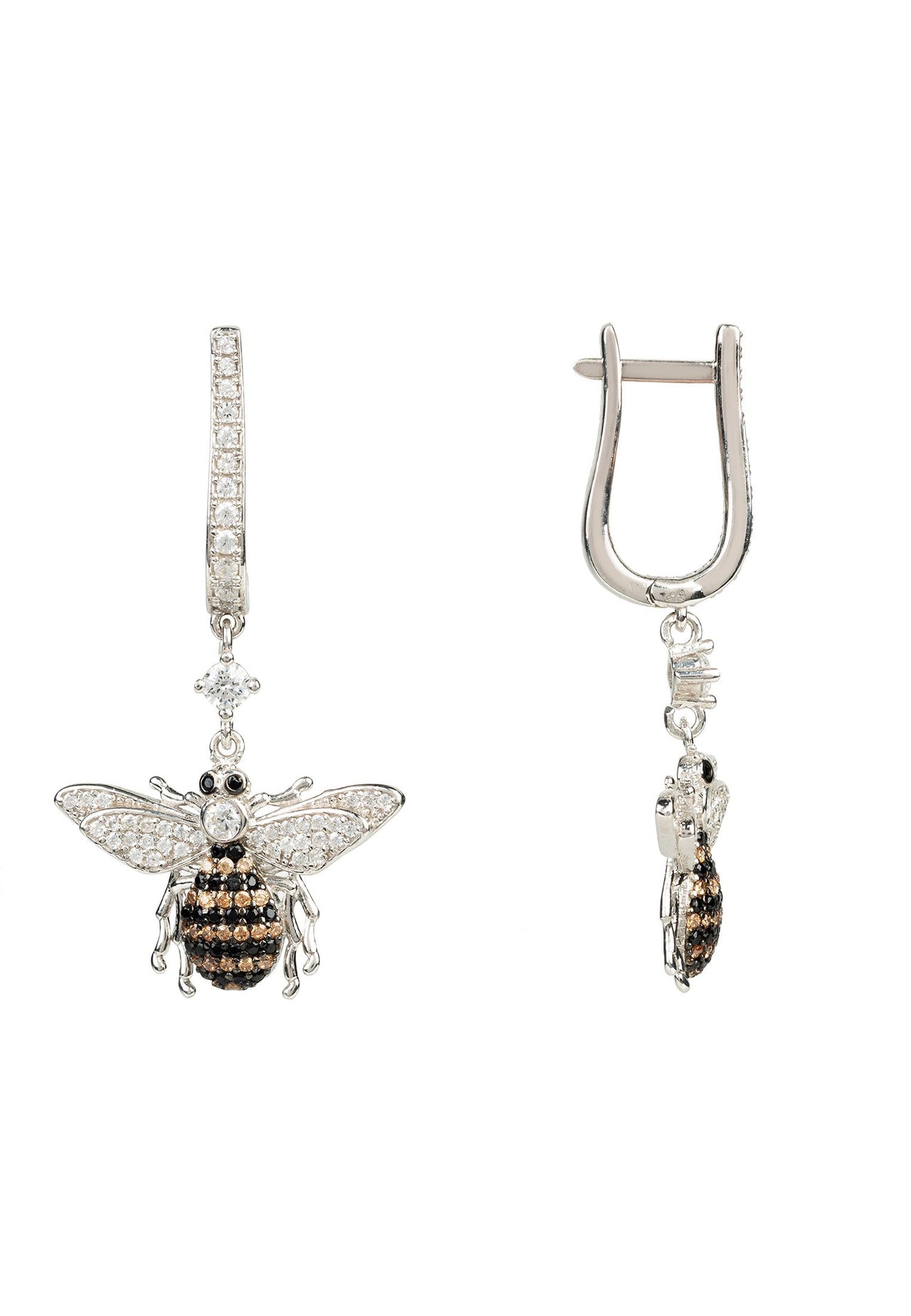 LATELITA - Honey Bee Drop Earrings Silver -