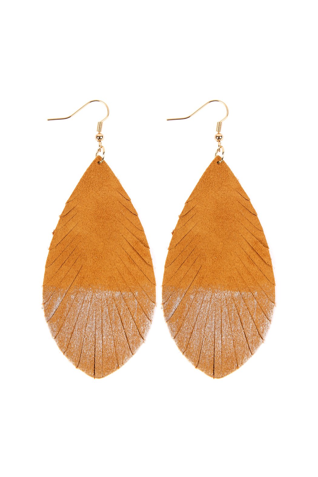 Grunge Tone Fringe Drop Leather Earrings - 12 COLORS -