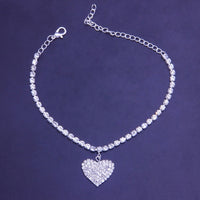 Thumbnail for Heart Anklet - Beach Ankle Bracelet - Foot Chain Jewelry - 2 FINISHES -