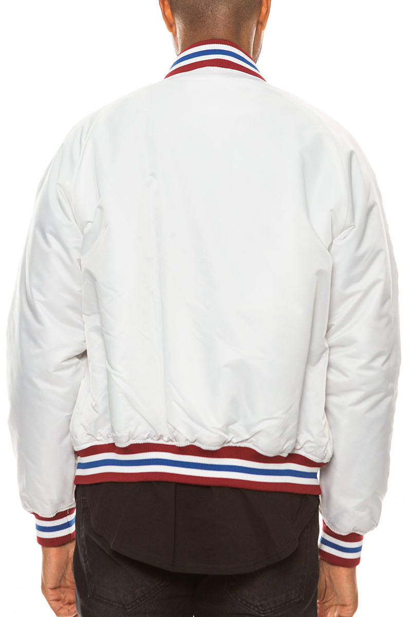 Classic Varsity Windbreaker Bomber Jacket - 1 COLOR -