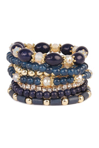 Thumbnail for Riah Fashion -  - Multibead Stackable Bracelet - 7 COLORS -