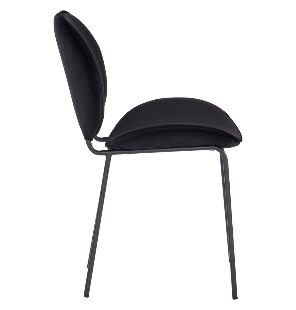 GFURN - Ormer Dining Chair - Black Velvet -