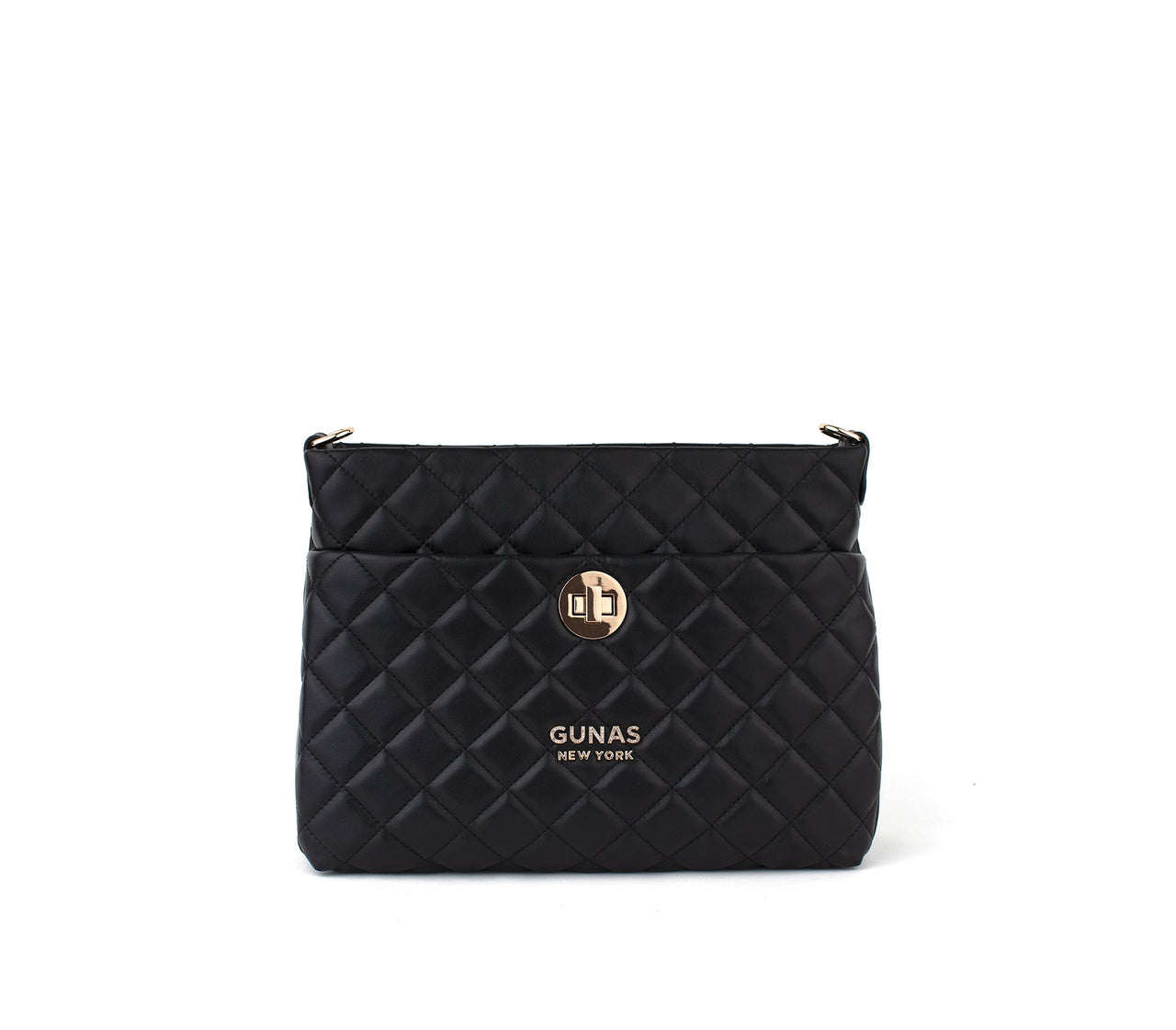 GUNAS NEW YORK - Koi - Black Quilted Vegan Leather Purse - 1 COLOR -