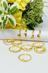 Thumbnail for Ellison & Young - Scripted Zodiac Ring - 18K Gold plated - ALL 12 SIGNS / FIND YOURS! -