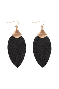 Thumbnail for Riah Fashion - Pu Leather Hook Earrings - 5 COLORS