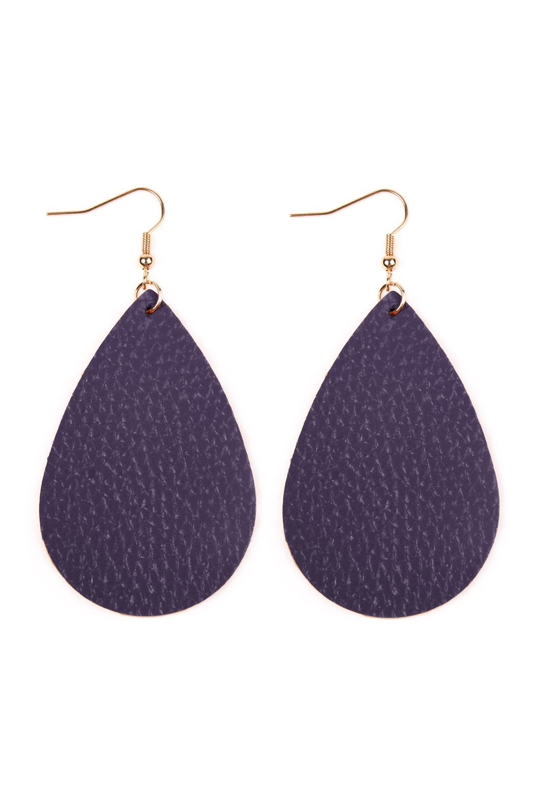 Teardrop Leather Earrings - 18 COLORS -