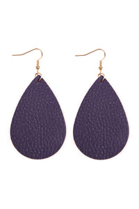 Thumbnail for Teardrop Leather Earrings - 18 COLORS -