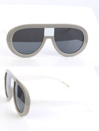 Thumbnail for Curved & Chic Aviator Gray Sunglasses - 1 COLOR