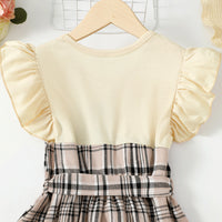 Thumbnail for Plaid Round Neck Asymmetrical Dress - T - 4 SIZES - 1 COLOR -