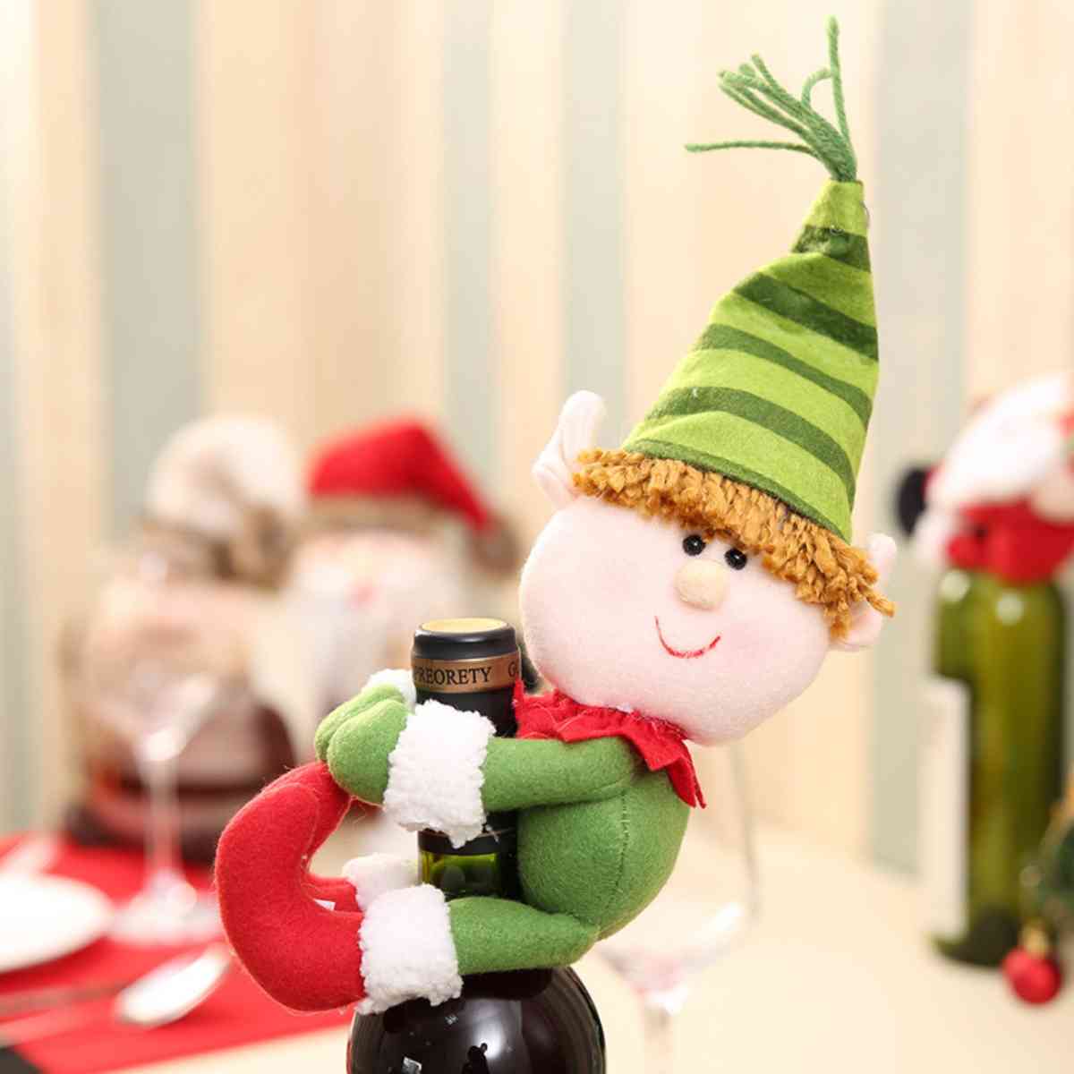 Christmas Character Wine Bottle Decorations - [5-10 DAY DELIVERY] - T - 3 TYPES/STYLES -