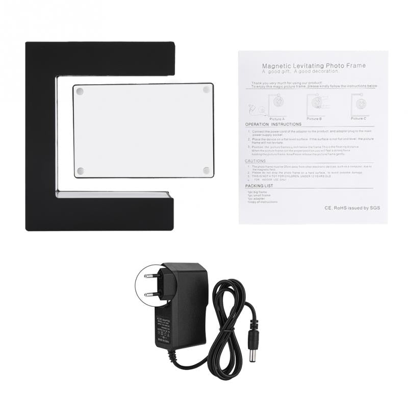 Electronic Magnetic Levitation Floating Photo Frame With LED Lights  - [29 DAY DELIVERY] -