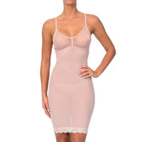 Thumbnail for Hi Power Mesh Full Body Slip Shaper With Lace Detail at Bust -