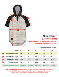 Thumbnail for Short Sleeve Raglan Henley Hoodie Round Bottom Semi Longline T-Shirt - 1 COLOR