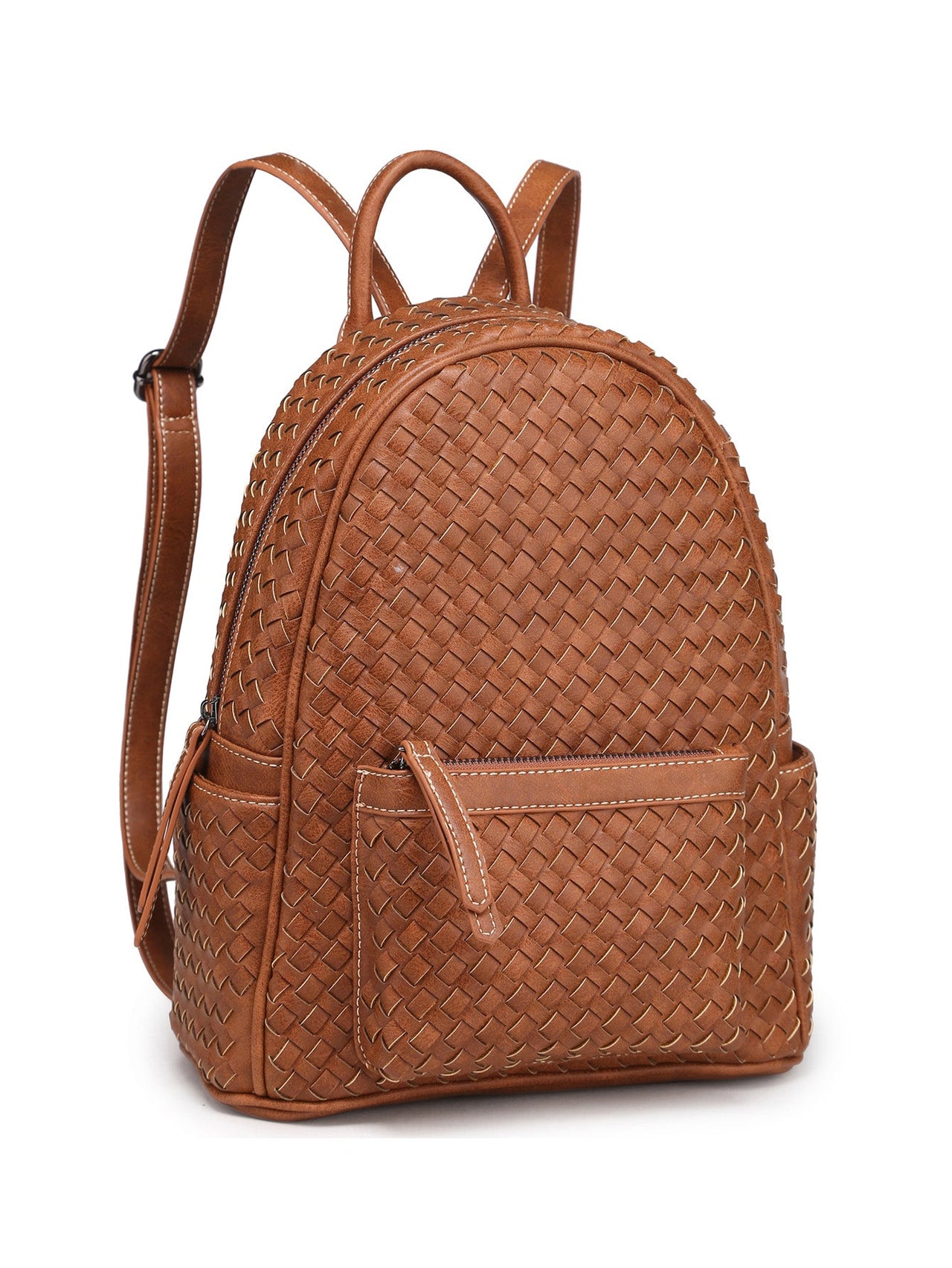 Shomico - Woven Backpack Purse for Women - Camel - 1 COLOR -