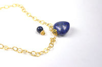 Thumbnail for Gena Myint - Lapis Lazuli Heart Chain Necklace -