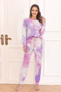 Thumbnail for Tie-Dye Top and Pants Lounge Set - 2 PCS. - T - 2 COLORS -