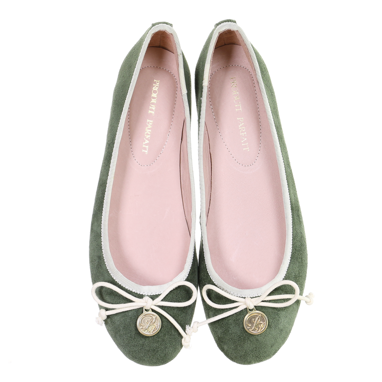 Bow Suede Ballerina (Green) -