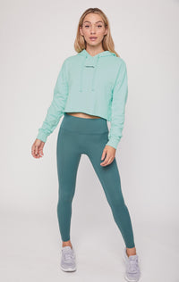 Thumbnail for Rebody - French Terry Crop Hoody - Smooth Mint *Sustainable - 1 COLOR -