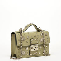 Thumbnail for The Hollywood Leather Crossbody Bag Sage Green -