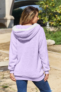 Thumbnail for Zip Up Drawstring Hooded Jacket - T - 10 COLORS -