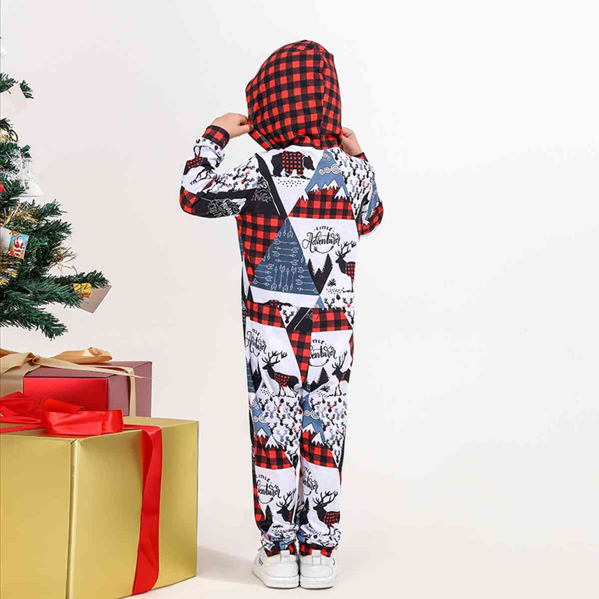 KIDS Printed Hooded Jumpsuit - T -