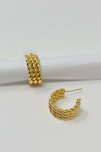 Thumbnail for Triple Braided Hoop Earrings -