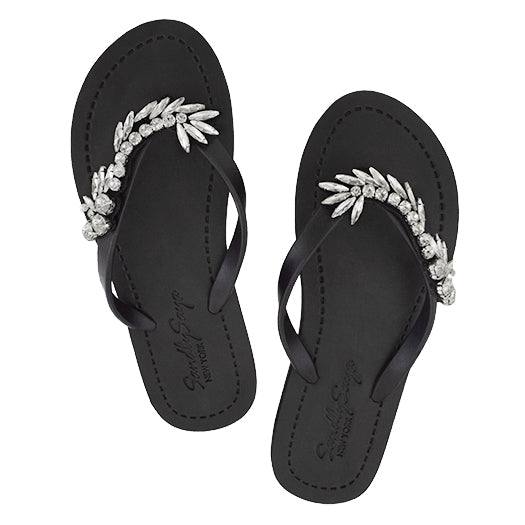 SAND BY SAYA N.Y. - Nomad - Rhinestone Flat Flip Flops Sandal - 5 COLORS