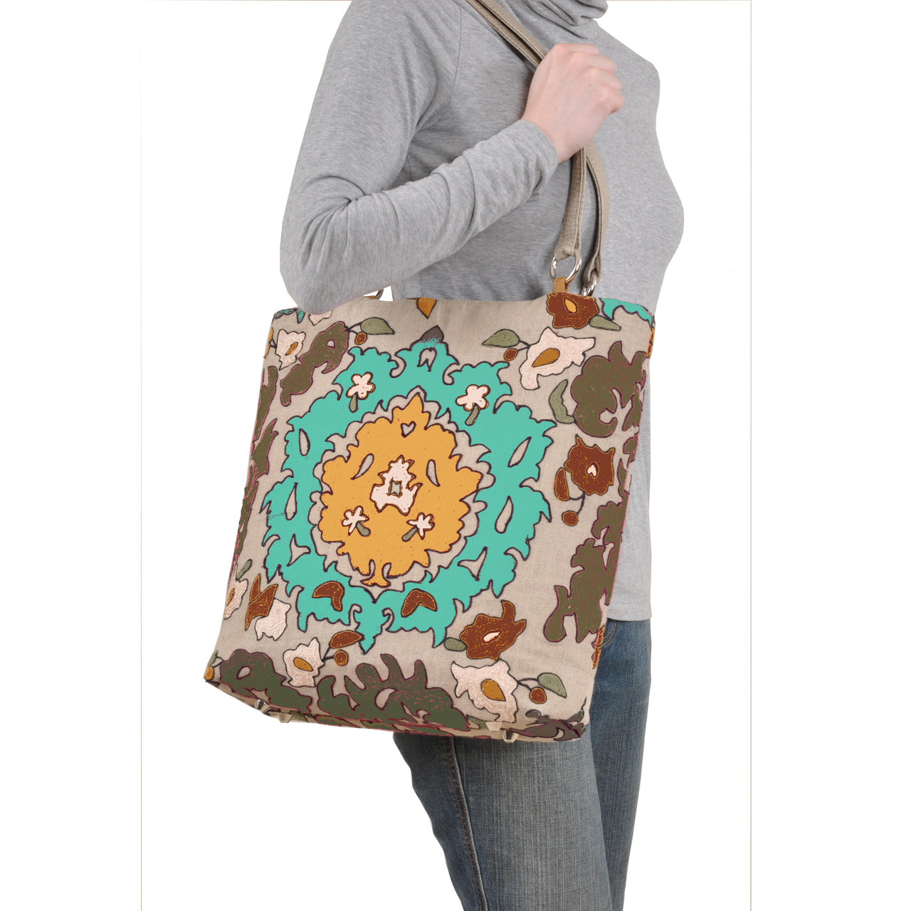 Bohemian Green Large Tote - 1 COLOR -