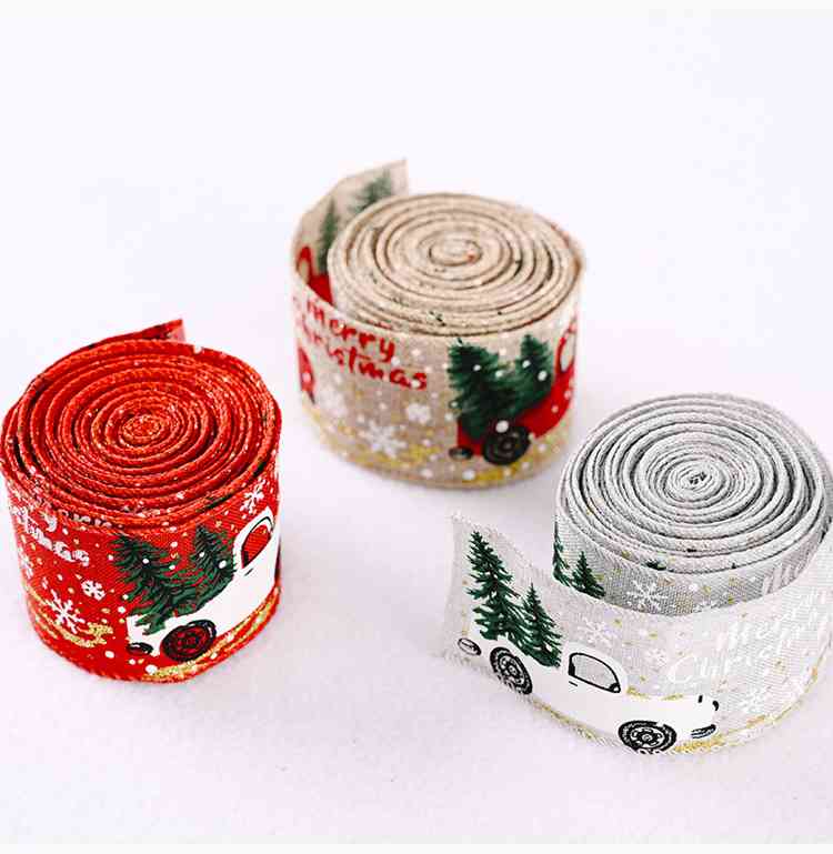 Car & Christmas Tree Ribbon - [5-10 DAY DELIVERY] - T - 3 COLORS -