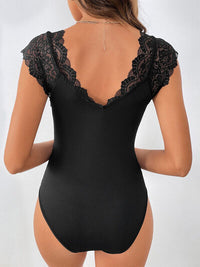 Thumbnail for Lace Detail V-Neck Sleeveless Bodysuit - T - 1 COLOR -