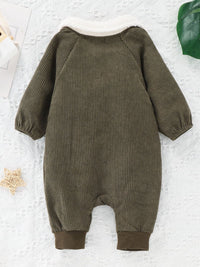 Thumbnail for Baby Buttoned Collared Neck Corduroy Jumpsuit - T - 5 SIZES - 2 COLORS -