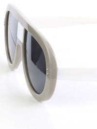 Thumbnail for Curved & Chic Aviator Gray Sunglasses - 1 COLOR